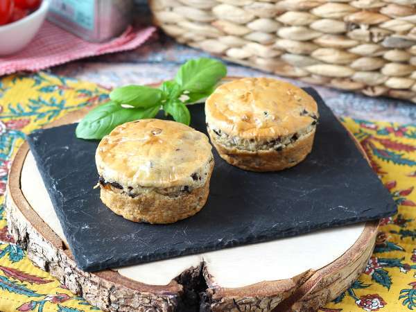 Muffin Asin Zaitun dan Philadelphia di Air Fryer - Persiapan langkah 8