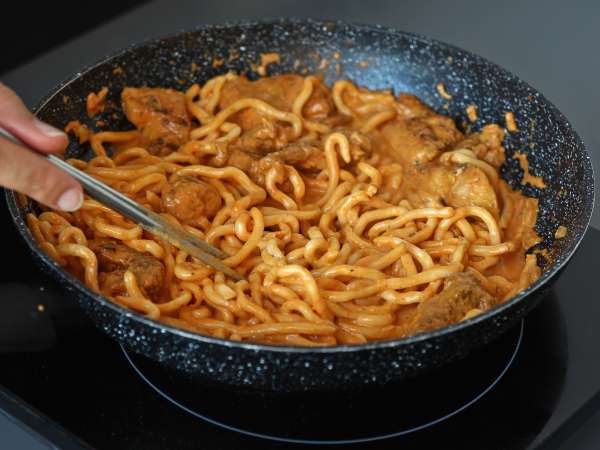 Mi Udon Ayam dengan Saus Kari Thailand yang Creamy - Persiapan langkah 5