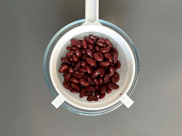 Brownies protein rasa cokelat dan kacang merah - Persiapan langkah 1