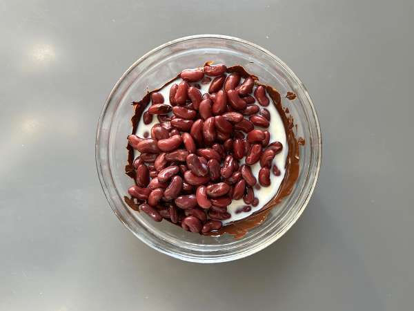 Brownies protein rasa cokelat dan kacang merah - Persiapan langkah 3