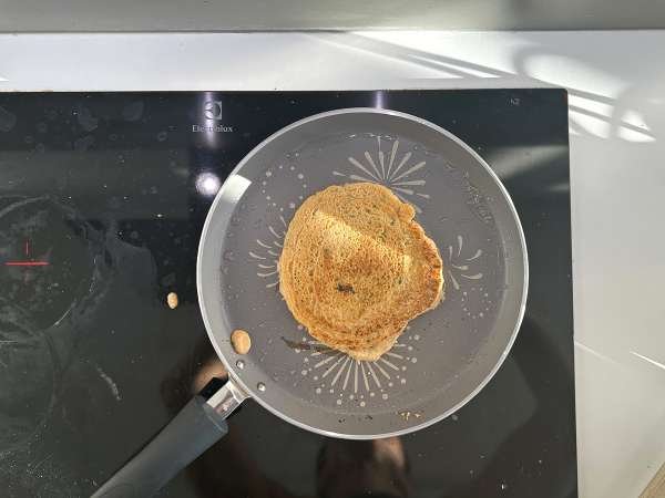 Pancake asin dengan kacang lentil merah: resep mudah dan kaya protein - Persiapan langkah 8