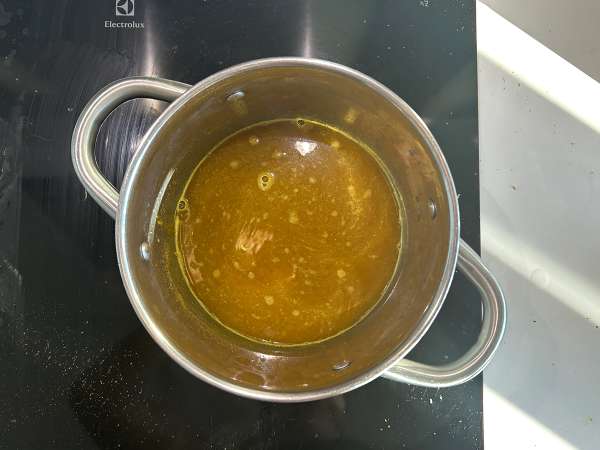 Kari lentil merah muda dengan santan: resep mudah dan lembut - Persiapan langkah 4