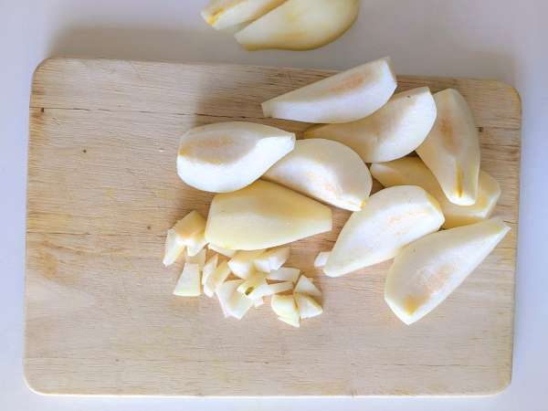 Kue pir yang mudah dibuat dan lembut dengan kacang almond - Persiapan langkah 4