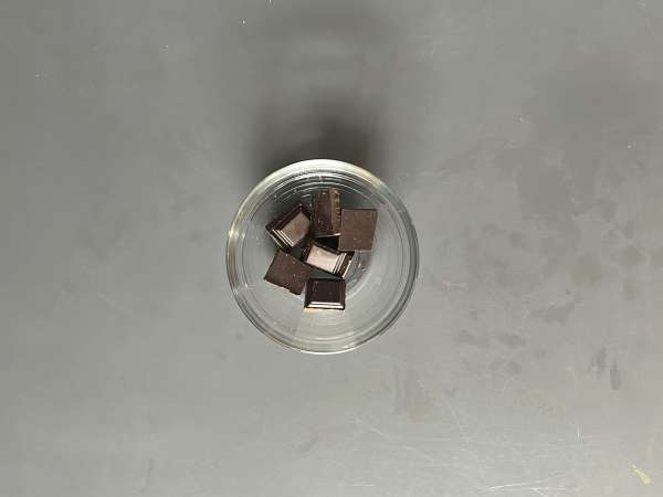 Krim cokelat dari tahu sutra dengan 2 bahan - Persiapan langkah 1