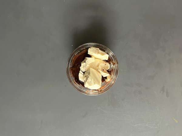Krim cokelat dari tahu sutra dengan 2 bahan - Persiapan langkah 2