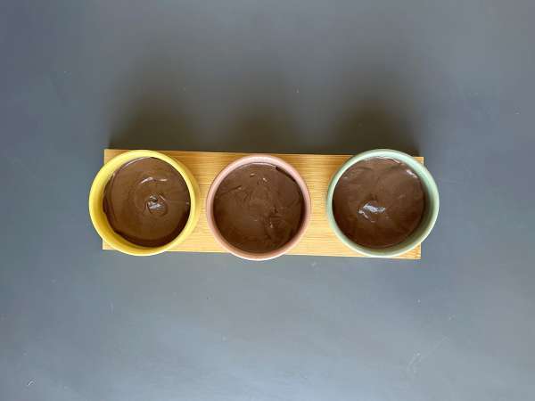 Krim cokelat dari tahu sutra dengan 2 bahan - Persiapan langkah 4