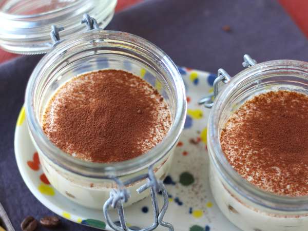 Tiramisu dengan tahu sutra tanpa mascarpone dan tanpa telur - Persiapan langkah 5