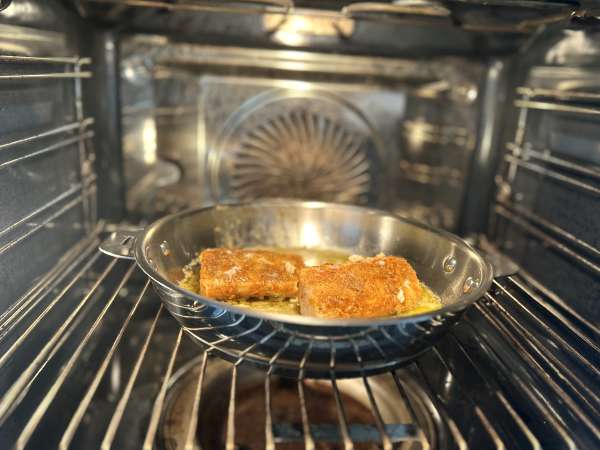Daging punggung ikan kod dengan perasan lemon, bawang putih, dan rempah-rempah - Persiapan langkah 7