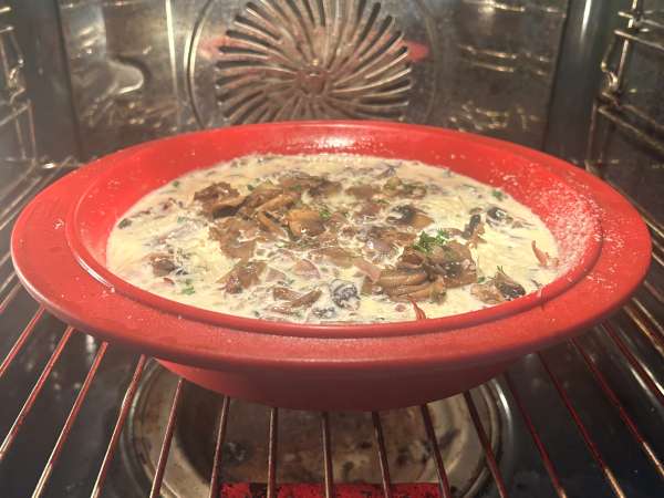 Quiche Tanpa Kulit dengan Jamur, Bacon, dan Cottage Cheese - Persiapan langkah 8