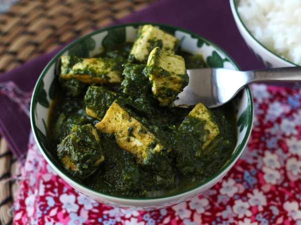 Palak tofu: kari India dengan bayam dan tahu - Persiapan langkah 11