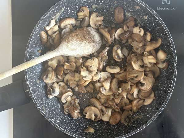 Quiche Jamur dan Labu Potimarron - Persiapan langkah 3