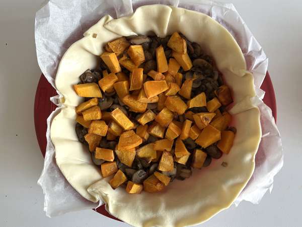 Quiche Jamur dan Labu Potimarron - Persiapan langkah 7