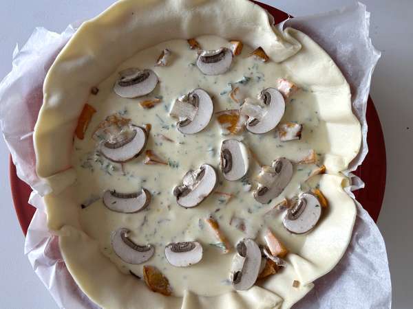 Quiche Jamur dan Labu Potimarron - Persiapan langkah 8