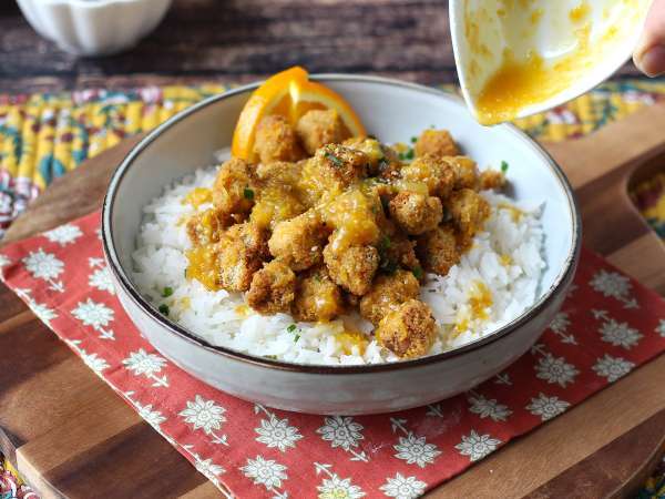 Tahu renyah saus jeruk - Persiapan langkah 6