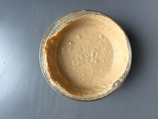 Mousse kopi dengan tahu sutra: 3 bahan, tanpa telur maupun krim - Persiapan langkah 1