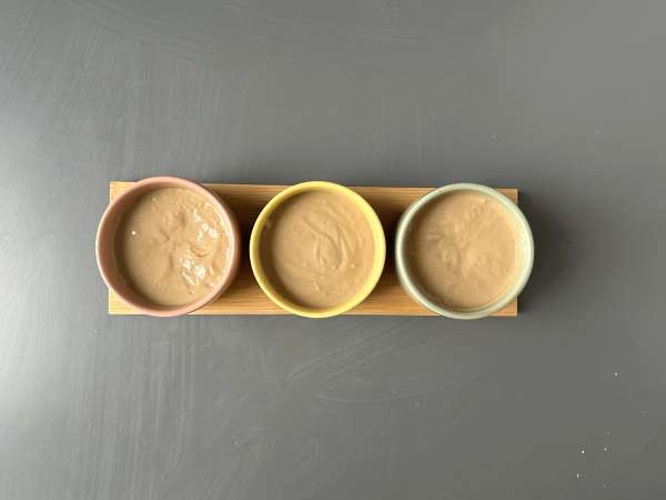 Mousse kopi dengan tahu sutra: 3 bahan, tanpa telur maupun krim - Persiapan langkah 2