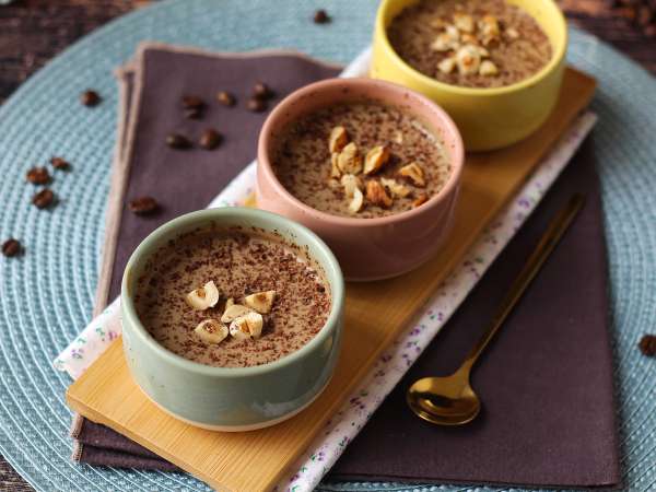 Mousse kopi dengan tahu sutra: 3 bahan, tanpa telur maupun krim - Persiapan langkah 3