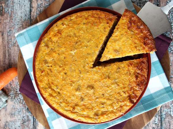 Quiche tuna, wortel, dan keju cottage tanpa kulit: mudah dibuat dan kaya protein - Persiapan langkah 10