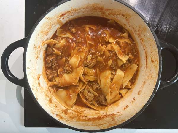Sup lasagna daging, ricotta, dan parmesan - Persiapan langkah 5