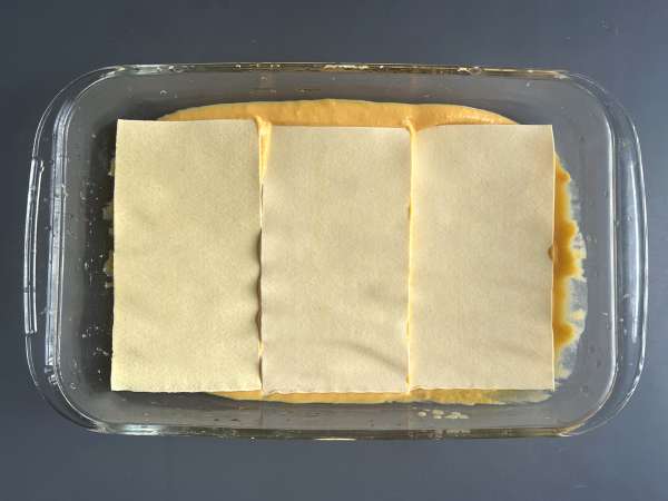 Lasagna dengan labu butternut, bayam, dan ricotta - Persiapan langkah 5