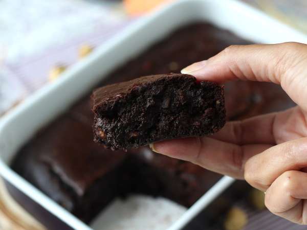 Brownies ubi jalar tanpa mentega atau minyak - Persiapan langkah 7