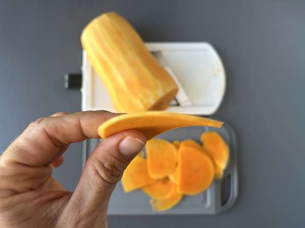 Gratin labu butternut dengan Air Fryer, ala Dauphinois - Persiapan langkah 3
