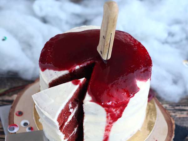 Kue Red Velvet edisi Halloween! - Persiapan langkah 14