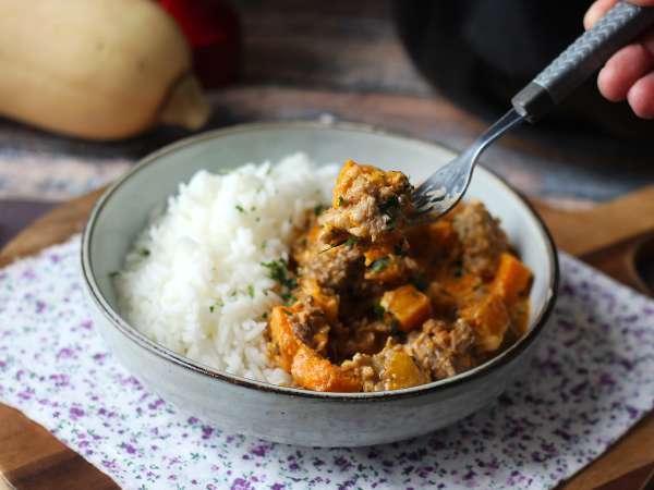 Hidangan labu satu panci dengan daging cincang: creamy dan menghangatkan hati - Persiapan langkah 6