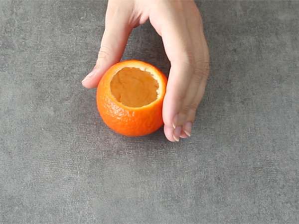 Jeruk Klementin Halloween dengan mousse cokelat - Persiapan langkah 1