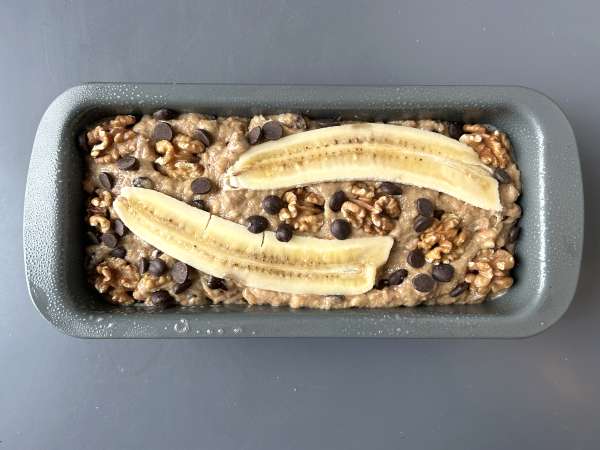 Banana bread dengan miso, kacang walnut, dan cokelat: lezat dan vegan - Persiapan langkah 8