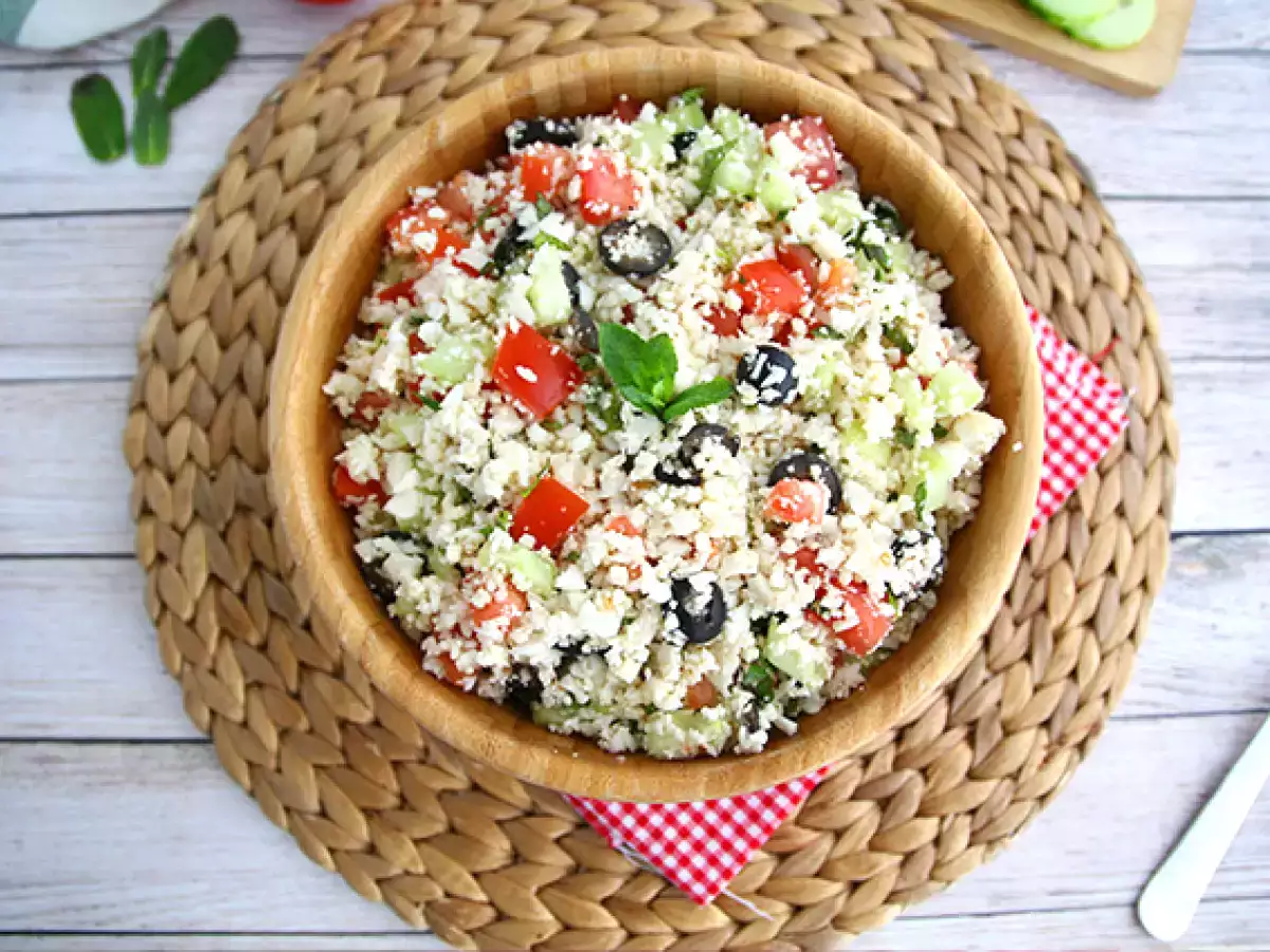 100% tabbouleh kembang kol sayuran