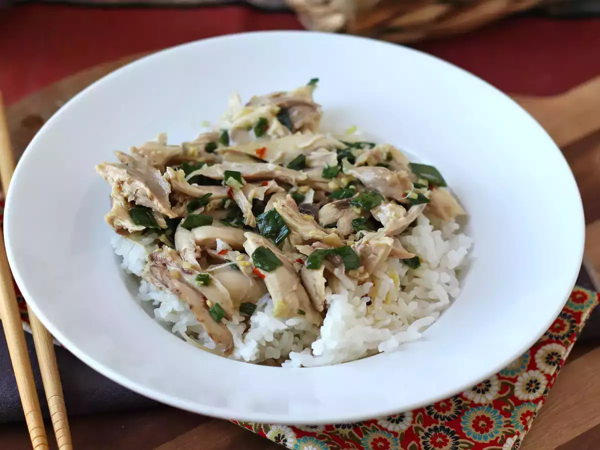 Ayam Cina kukus dengan jahe, sangat empuk dan harum