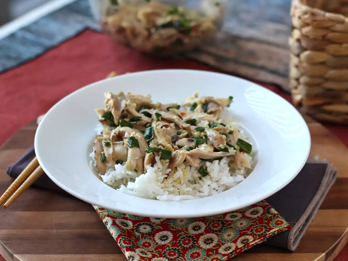 Ayam Cina kukus dengan jahe, sangat empuk dan harum - foto 3