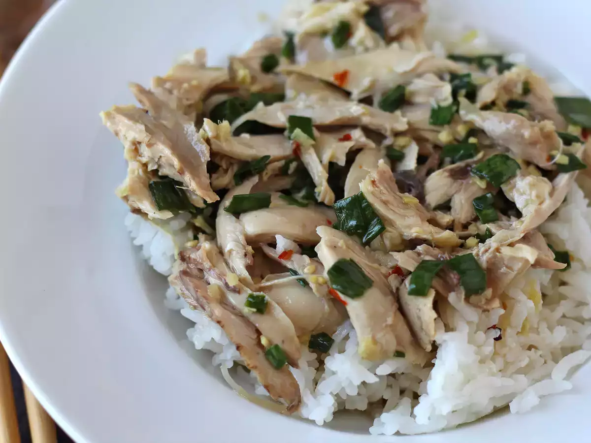 Ayam Cina kukus dengan jahe, sangat empuk dan harum - foto 5