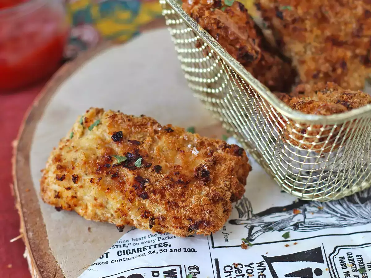 Ayam dilapisi tepung roti di Air Fryer: mudah dan siap dalam 20 menit - foto 2