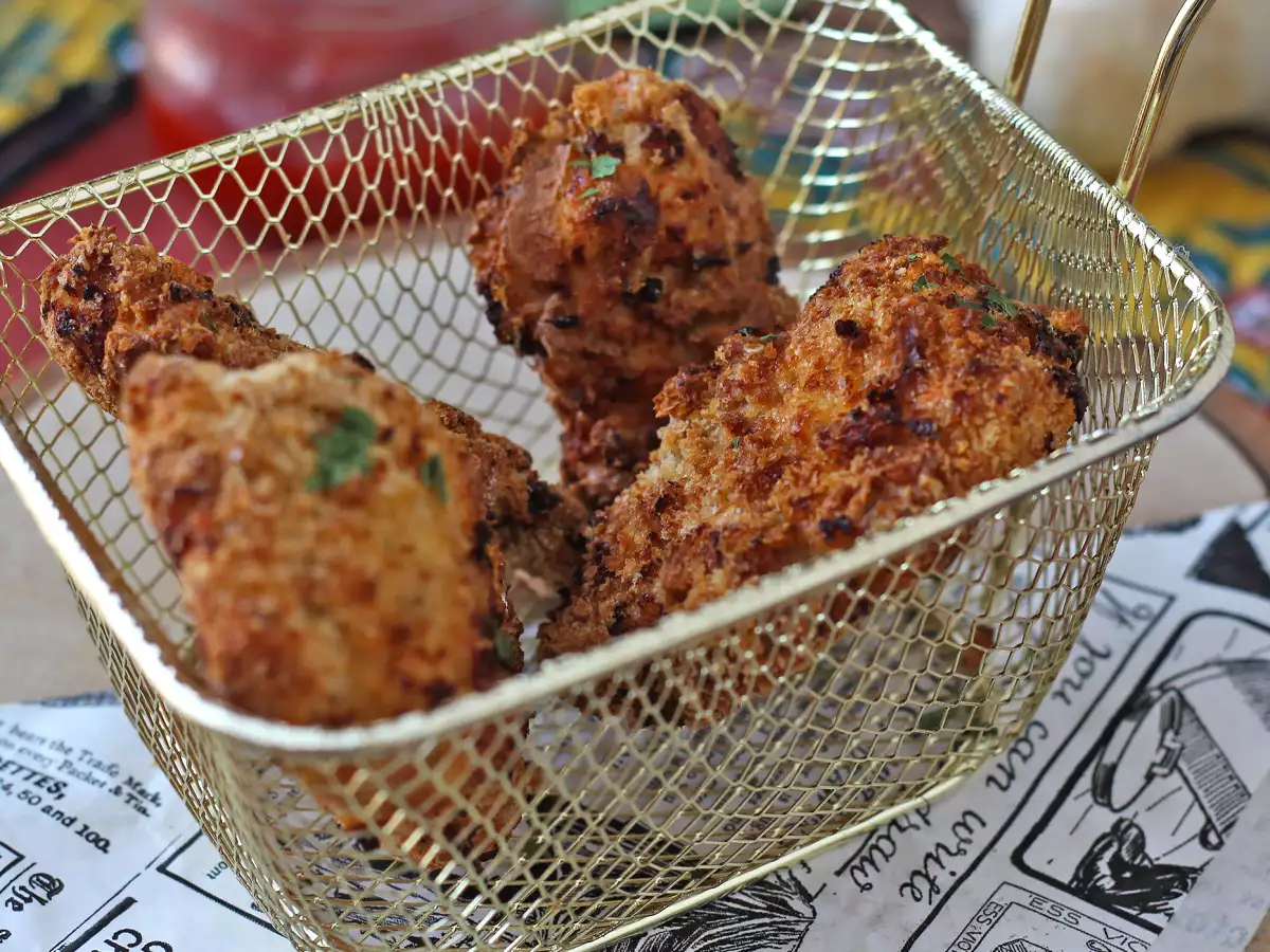 Ayam dilapisi tepung roti di Air Fryer: mudah dan siap dalam 20 menit - foto 4