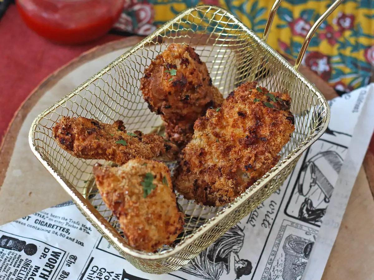 Ayam dilapisi tepung roti di Air Fryer: mudah dan siap dalam 20 menit - foto 5