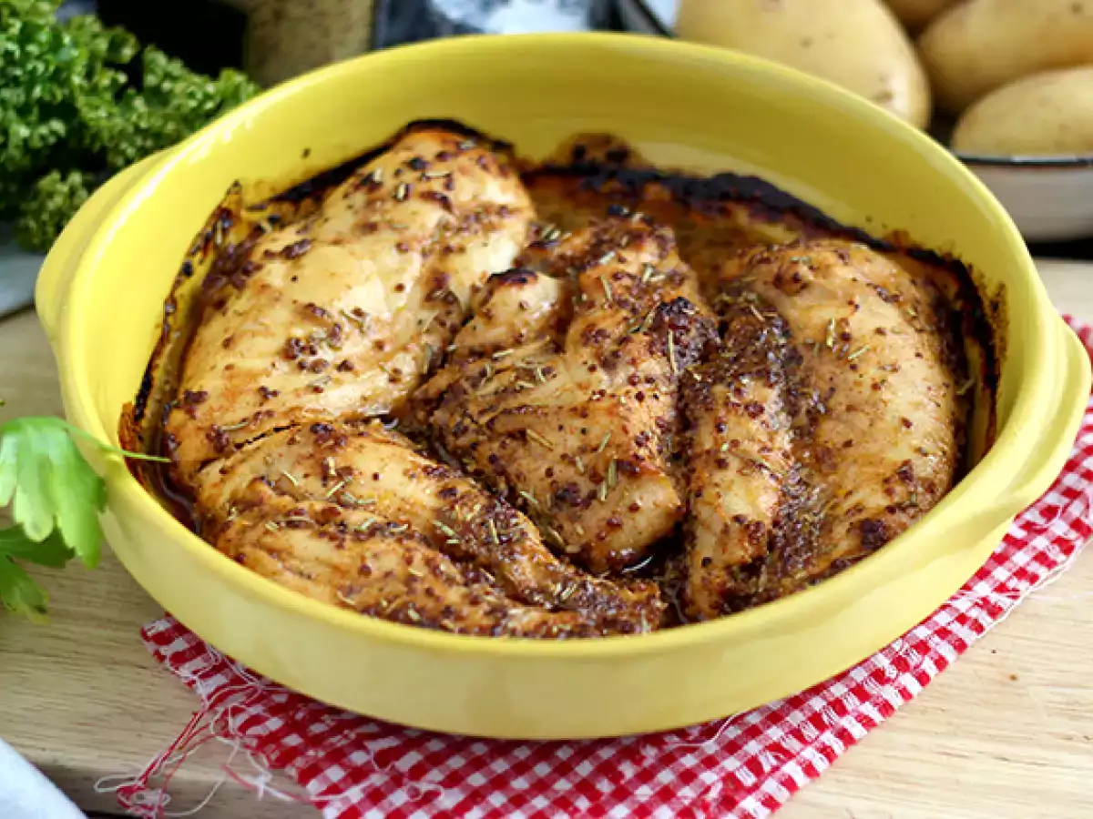 Ayam panggang dengan madu dan mustard - foto 4