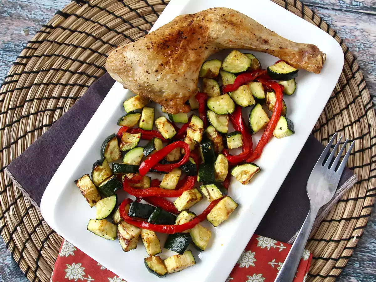 Ayam Paprika dan Zukini dengan Air Fryer: Siap dalam 20 Menit! - foto 4