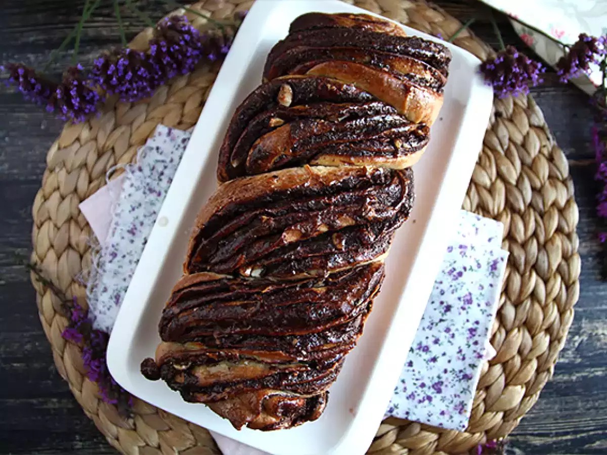 Babka brioche cokelat dan kemiri - foto 3