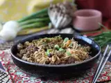Bagaimana cara Anda memasak mi instan? Resep cepat dengan daging sapi dan jamur!, foto 2