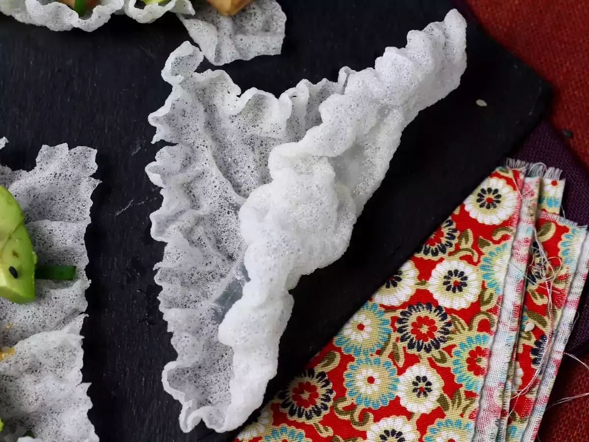 Bagaimana cara membuat keripik dengan kertas nasi? - foto 3