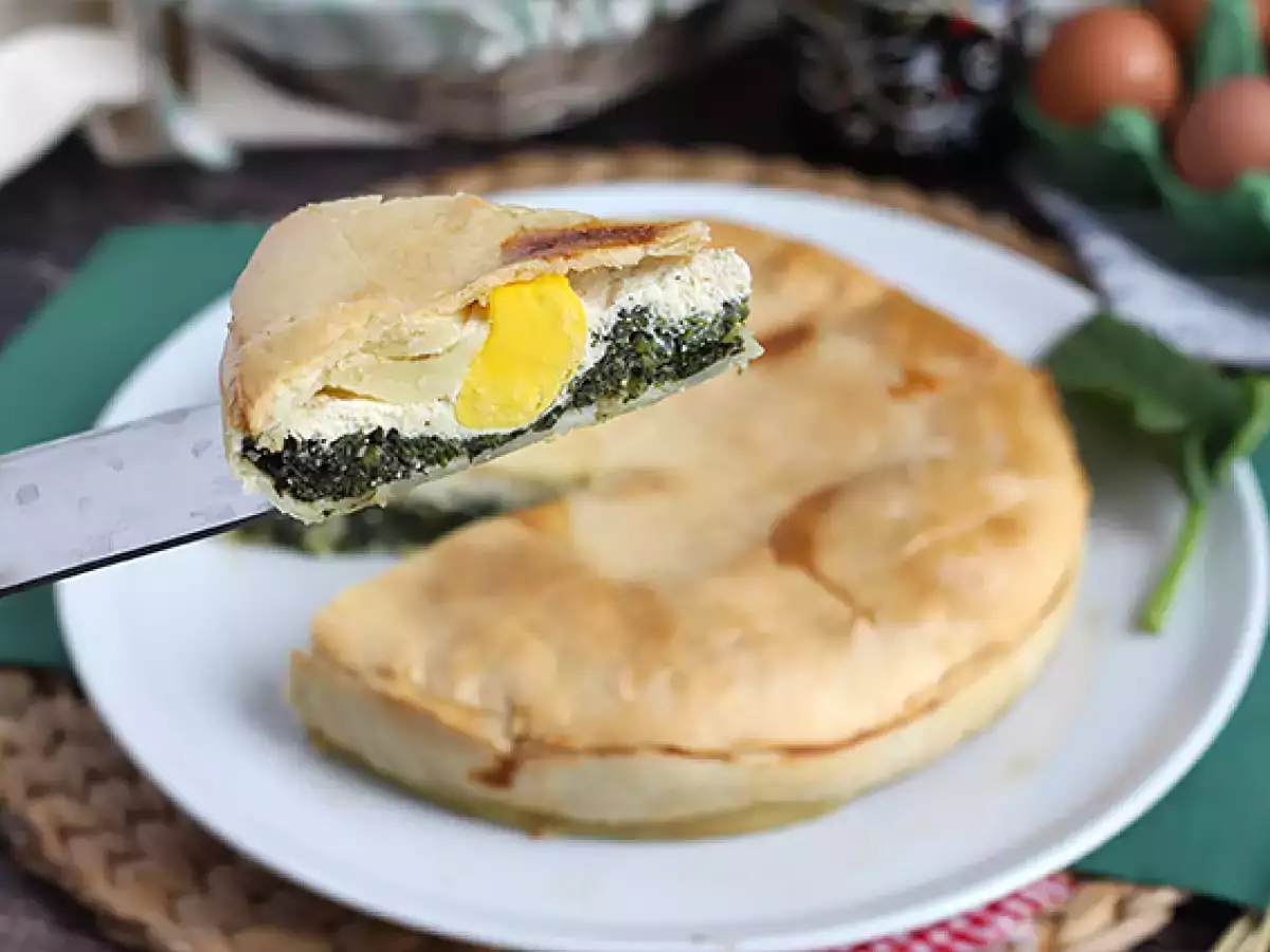 Bayam, ricotta, dan pai telur - Torta Pasqualina dari Italia - foto 3