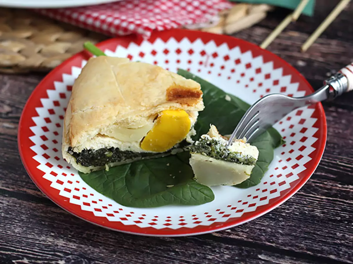Bayam, ricotta, dan pai telur - Torta Pasqualina dari Italia - foto 4