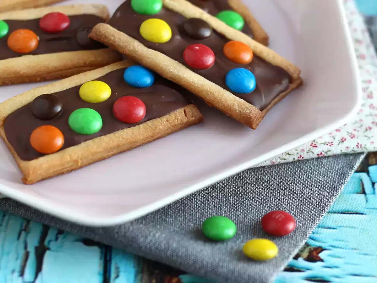 Biskuit roti pendek dengan m&m's - foto 4