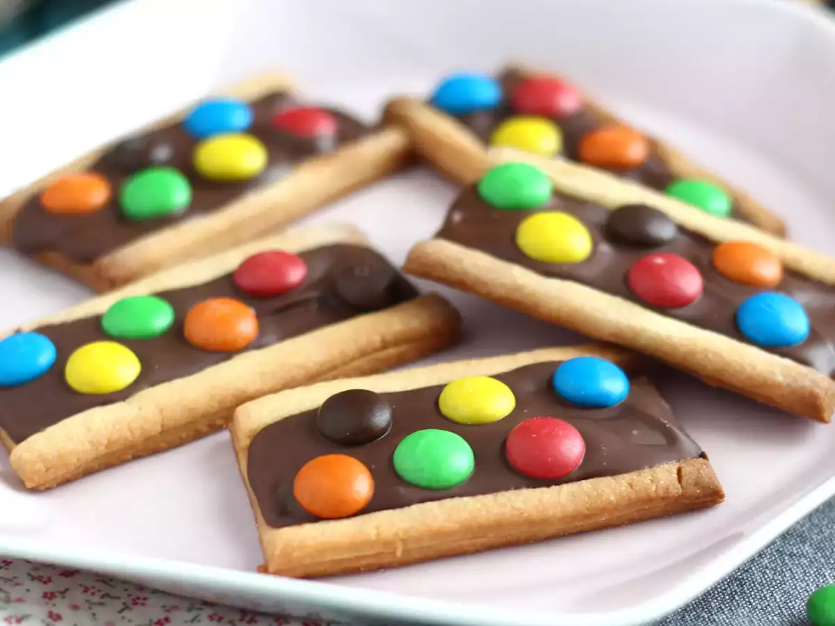 Biskuit roti pendek dengan m&m's - foto 5