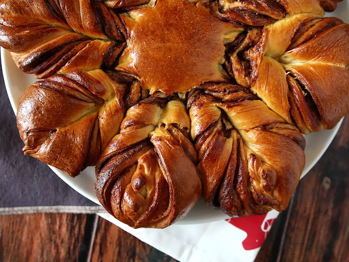 Brioche Kepingan Salju dengan Selai Cokelat Hazelnut - foto 5