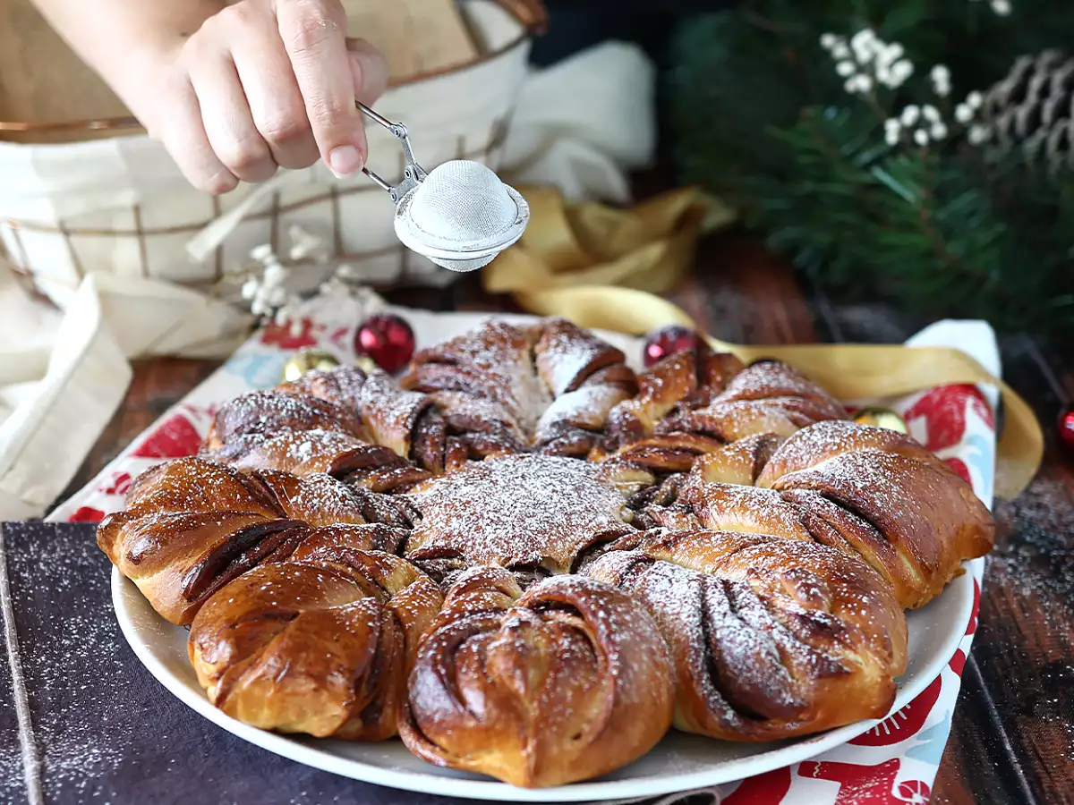 Brioche Kepingan Salju dengan Selai Cokelat Hazelnut - foto 6