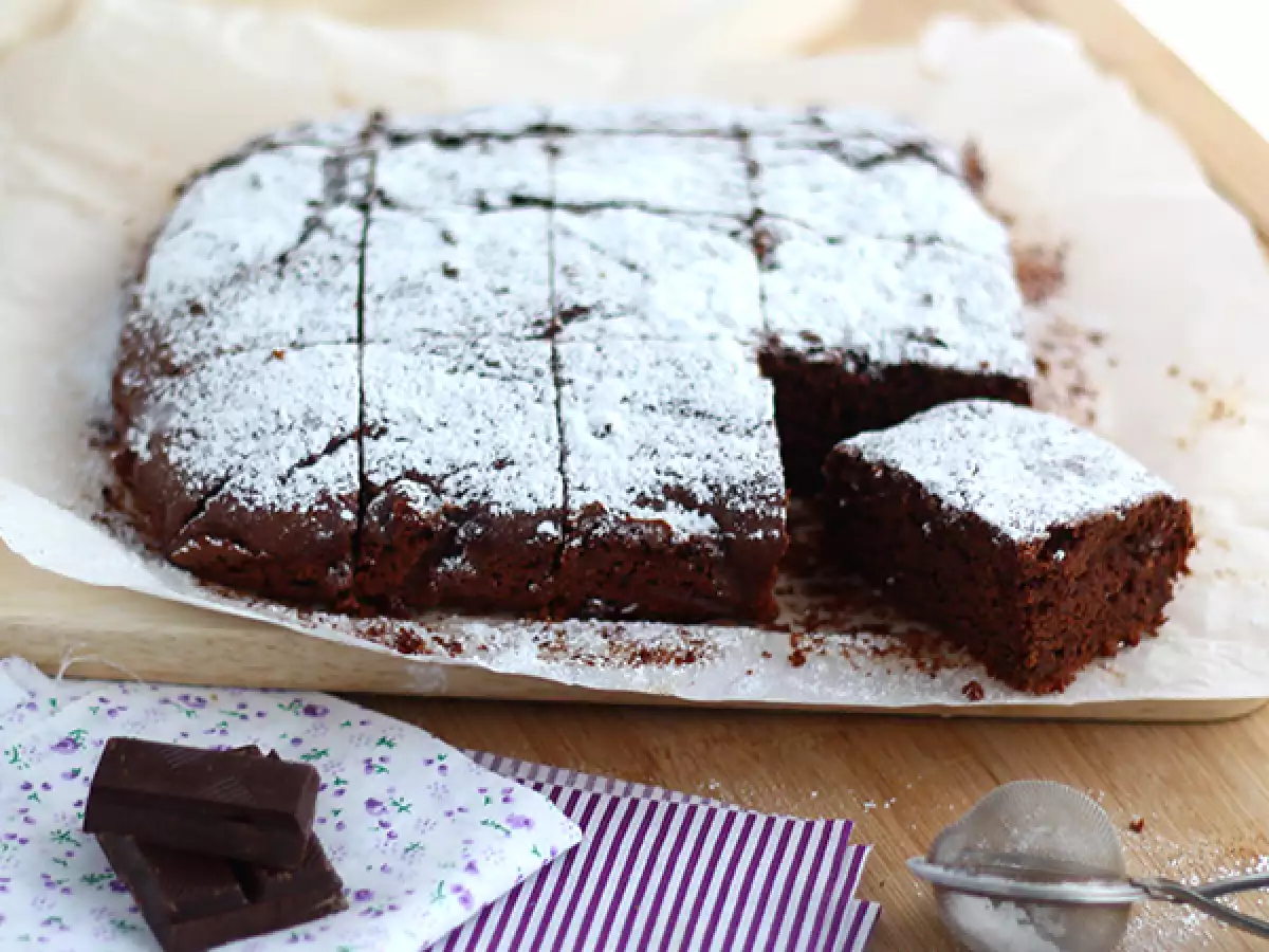 Brownie vegan tanpa telur dan susu - foto 2