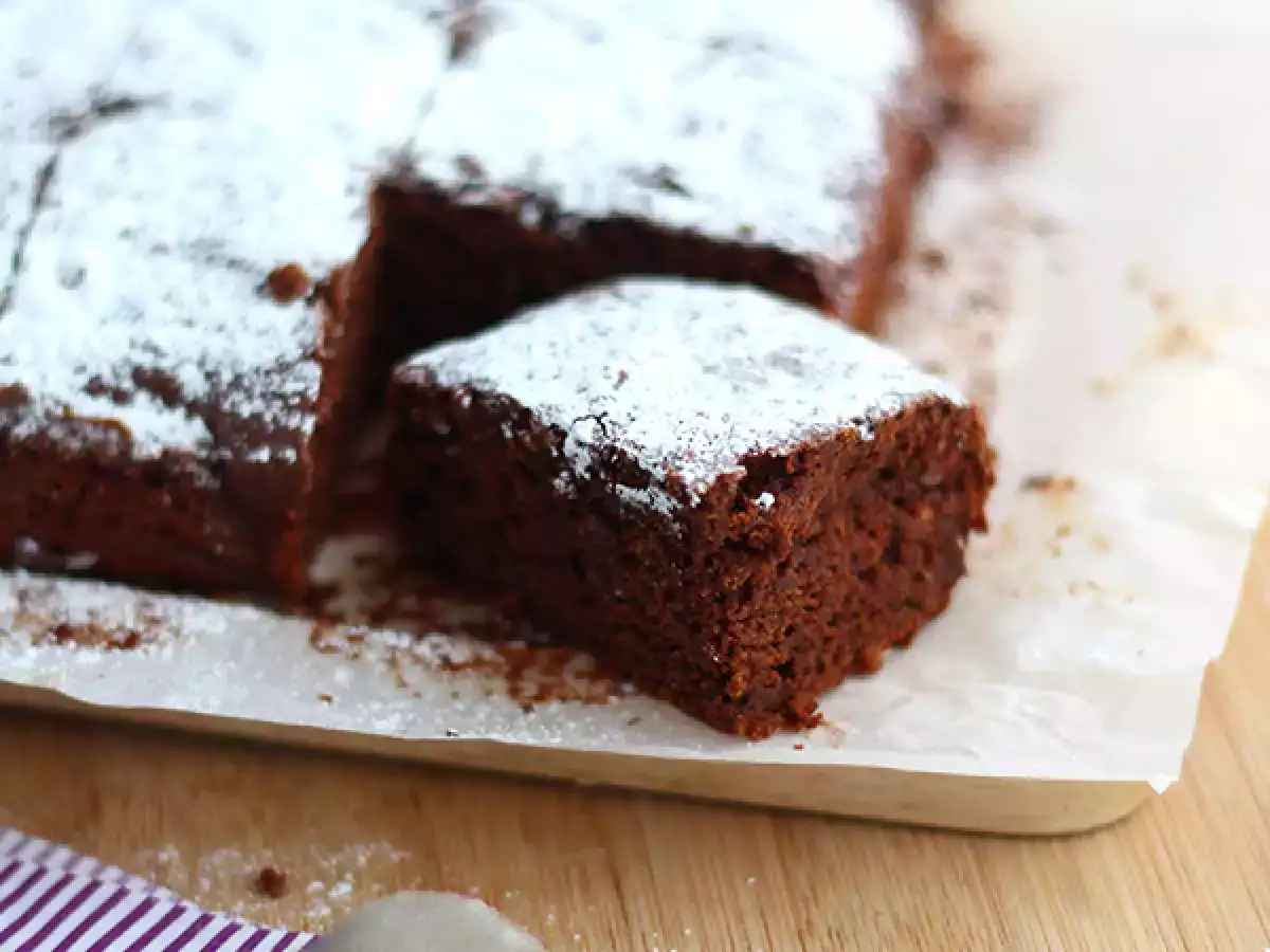 Brownie vegan tanpa telur dan susu - foto 3